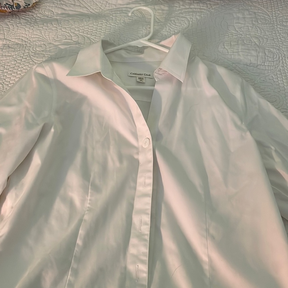 White Coldwater Creek Blouse